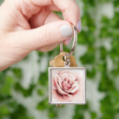 Roze Rose Sleutelhanger (Hand)