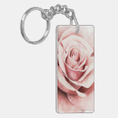 Roze Rose Sleutelhanger (Voorkant Links)