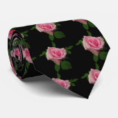 Roze Rose Stropdas (Opgerold)