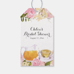Roze Rose Teacup Vrijgezellenfeest Gift Labels Cadeaulabel
