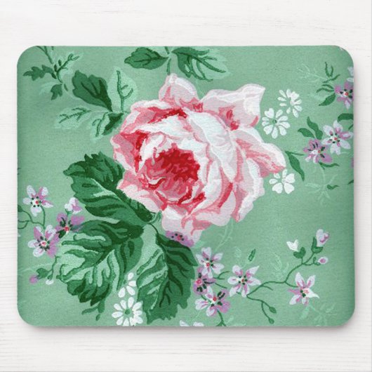Roze Rose Wallpaper Mousepad Muismat (Voorkant)