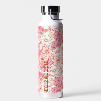 Roze Rose Waterfles - Sip , blijf gehydrateerd