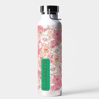 Roze Rose Waterfles - Sip , blijf gehydrateerd