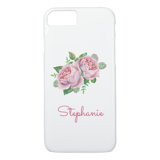 Roze Rose Waterverf Case-Mate iPhone Case (Achterkant)