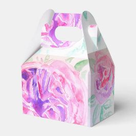 Roze Rose Waterverf Lila Rozen Bloem Bloem Bedankdoosjes