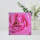 Roze Rose Wedding Kaart (Staand voorkant)