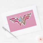 Roze Rose WW Rechthoekige Sticker (Envelop)
