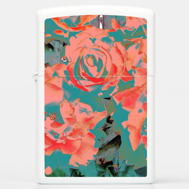 Roze Rose Zippo Lighter (Voorkant)