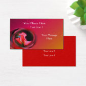 Roze Rosebud Abstract Flower Art Visitekaartje (Bureau)