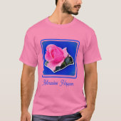 Roze Rosebud Flower Out Miracles Inspirerend T-shirt (Voorkant)