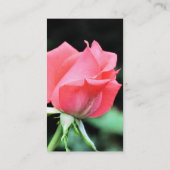 Roze Rosebud Flower Photography Visitekaartje (Achterkant)