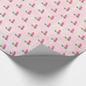 Roze Rosebud Gilt's Birthday Gift Wrap Cadeaupapier (Hoek)