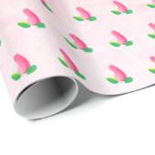 Roze Rosebud Gilt's Birthday Gift Wrap Cadeaupapier (Rol Hoek)