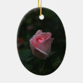 Roze rosebud keramisch ornament (Achterkant)