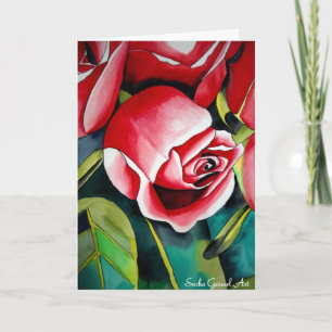 Roze Rosebud Moederdag kaart met gedicht