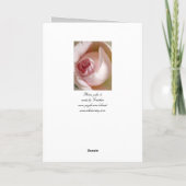 Roze Rosebud Wenskaart Kaart (Achterkant)