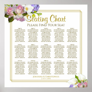 Roze rosebuds 15 Tafel-weddenschapenkaart Poster