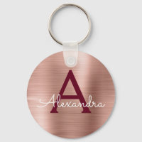 Roze Roségoud Burgundy RVS Monogram