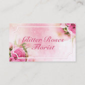 Roze Roses Bloemist Visitekaartje (Achterkant)