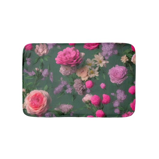 roze Roses Bouquet Floral Bath Mat (Voorkant)