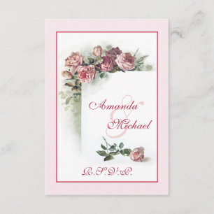 Roze Roses bruiloft RSVP
