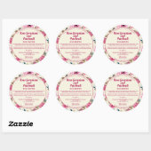 Roze Roses Cosmetica Jar Label (Vel)