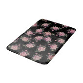 Roze Roses Dark Floral Pattern Shabby Chic Badmat (Gekanteld)