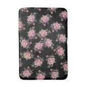Roze Roses Dark Floral Pattern Shabby Chic Badmat (Voorkant Verticaal)