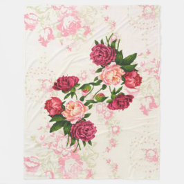 Roze Roses Fleece Blanket Deken