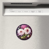 Roze Roses Floral Magneet (Insitu (Vaatwasser))