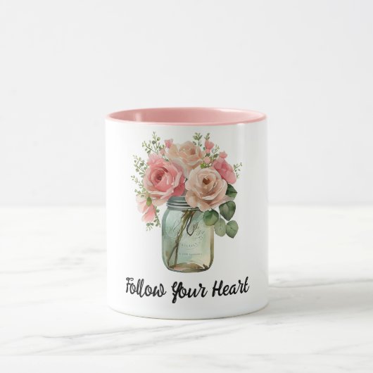 Roze Roses Floral Mok (Midden)