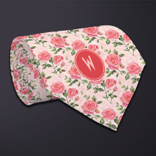 Roze Roses Floral Stropdas