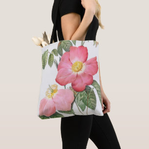 Roze Roses Flowers Pierre Joseph Redoute Canvas ta Draagtas
