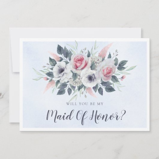 Roze Roses Light Blue zal je zijn als mijn vrouw. (Voorkant)