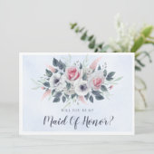 Roze Roses Light Blue zal je zijn als mijn vrouw. (Staand voorkant)