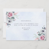 Roze Roses Light Blue zal je zijn als mijn vrouw. (Achterkant)