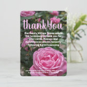 Roze Roses Memorial Kaart (Staand voorkant)