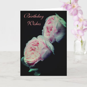 Roze Roses Pair Birthday Kaart