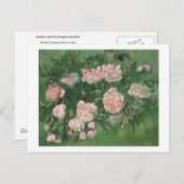 Roze Roses Van Gogh Fine Art Briefkaart (Voorkant / Achterkant)