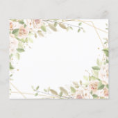 Roze Roses Weddenschap Kaart douche Flyer (Achterkant)