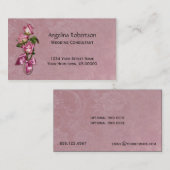 Roze Roses Wedding Consultant Visitekaartjes (Voorkant / Achterkant)