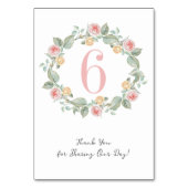 Roze Roses Wreath Wedding Kaart (Voorkant)