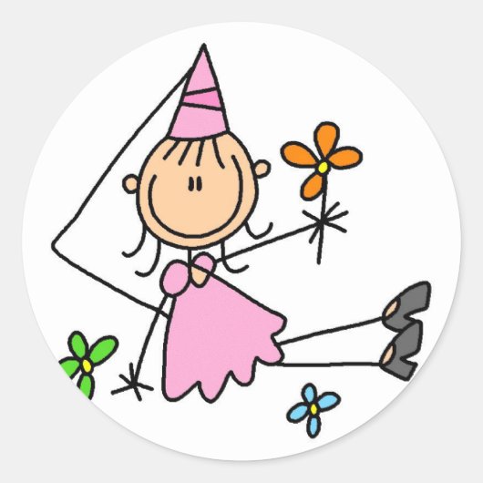 Roze Royal Princess Sticker (Voorkant)