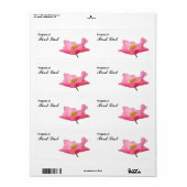  roze roze aangepaste bladwijzer etiket (Full Sheet)