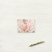 Roze roze achtergrondse Rozen bloemen Post-it® Notes (Op bureau)