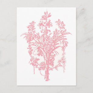 Roze roze afbeelding briefkaart