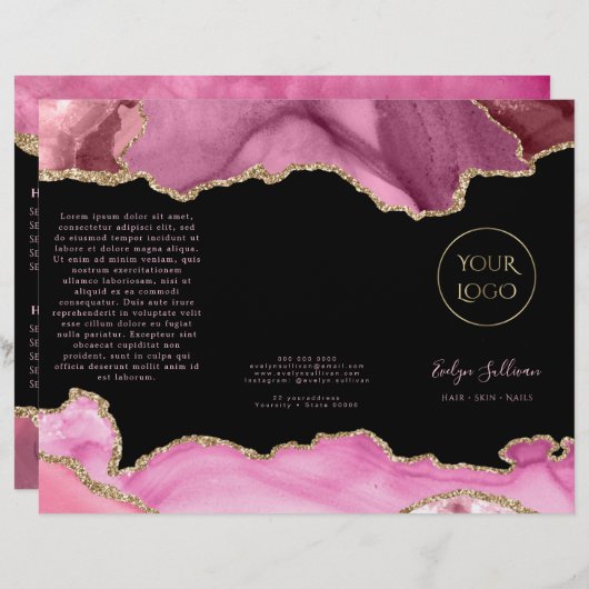 roze roze agate brochure (Voorkant / Achterkant)