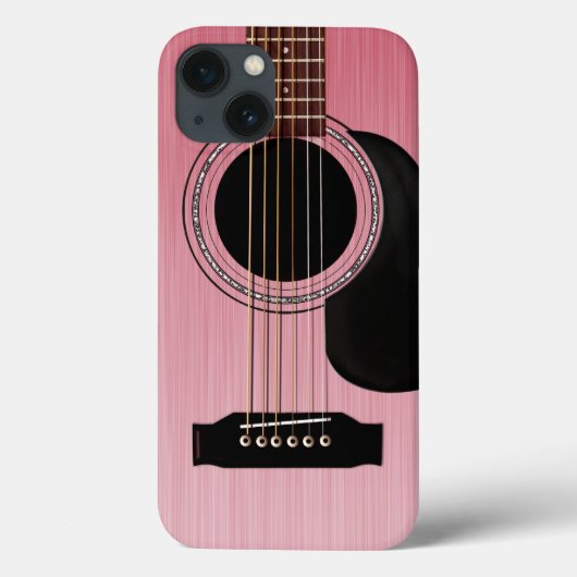 Roze roze akoestische gitaar Case-Mate iPhone case (Achterkant)