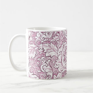 Roze Roze Barok Weelderig Blad Koffiemok