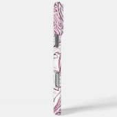 Roze Roze Barok Weelderig Bladwerk Case-Mate iPhone Case (Achterkant / Rechts)